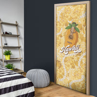 Hawaiian Mango Ukulele Door Cover Retro Yellow Hibiscus Pikake Lei LT9 - Polynesian Pride