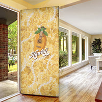 Hawaiian Mango Ukulele Door Cover Retro Yellow Hibiscus Pikake Lei LT9 - Polynesian Pride