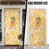Hawaiian Mango Ukulele Door Cover Retro Yellow Hibiscus Pikake Lei LT9 - Polynesian Pride