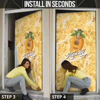 Hawaiian Mango Ukulele Door Cover Retro Yellow Hibiscus Pikake Lei LT9 - Polynesian Pride