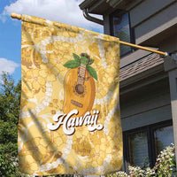 Hawaiian Mango Ukulele Garden Flag Retro Yellow Hibiscus Pikake Lei LT9 - Polynesian Pride