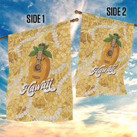 Hawaiian Mango Ukulele Garden Flag Retro Yellow Hibiscus Pikake Lei LT9 - Polynesian Pride