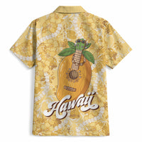 Hawaiian Mango Ukulele Hawaiian Shirt Retro Yellow Hibiscus Pikake Lei LT9 - Polynesian Pride
