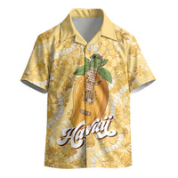Hawaiian Mango Ukulele Kid Hawaiian Shirt Retro Yellow Hibiscus Pikake Lei LT9 - Polynesian Pride