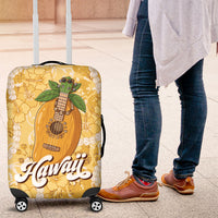 Hawaiian Mango Ukulele Luggage Cover Retro Yellow Hibiscus Pikake Lei LT9 Yellow - Polynesian Pride