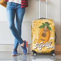 Hawaiian Mango Ukulele Luggage Cover Retro Yellow Hibiscus Pikake Lei LT9 - Polynesian Pride