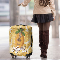 Hawaiian Mango Ukulele Luggage Cover Retro Yellow Hibiscus Pikake Lei LT9 - Polynesian Pride