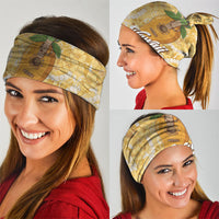 Hawaiian Mango Ukulele Neck Gaiter Retro Yellow Hibiscus Pikake Lei LT9 - Polynesian Pride