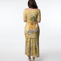 Hawaiian Mango Ukulele Puletasi Retro Yellow Hibiscus Pikake Lei LT9 - Polynesian Pride