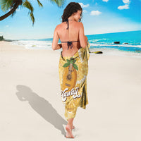 Hawaiian Mango Ukulele Sarong Retro Yellow Hibiscus Pikake Lei LT9 - Polynesian Pride