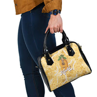 Hawaiian Mango Ukulele Shoulder Handbag Retro Yellow Hibiscus Pikake Lei LT9 - Polynesian Pride