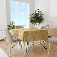 Hawaiian Mango Ukulele Tablecloth Retro Yellow Hibiscus Pikake Lei LT9 - Polynesian Pride