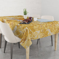 Hawaiian Mango Ukulele Tablecloth Retro Yellow Hibiscus Pikake Lei LT9 - Polynesian Pride