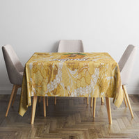 Hawaiian Mango Ukulele Tablecloth Retro Yellow Hibiscus Pikake Lei LT9 - Polynesian Pride