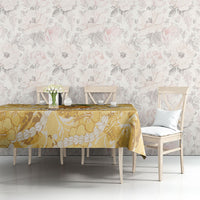 Hawaiian Mango Ukulele Tablecloth Retro Yellow Hibiscus Pikake Lei LT9 - Polynesian Pride