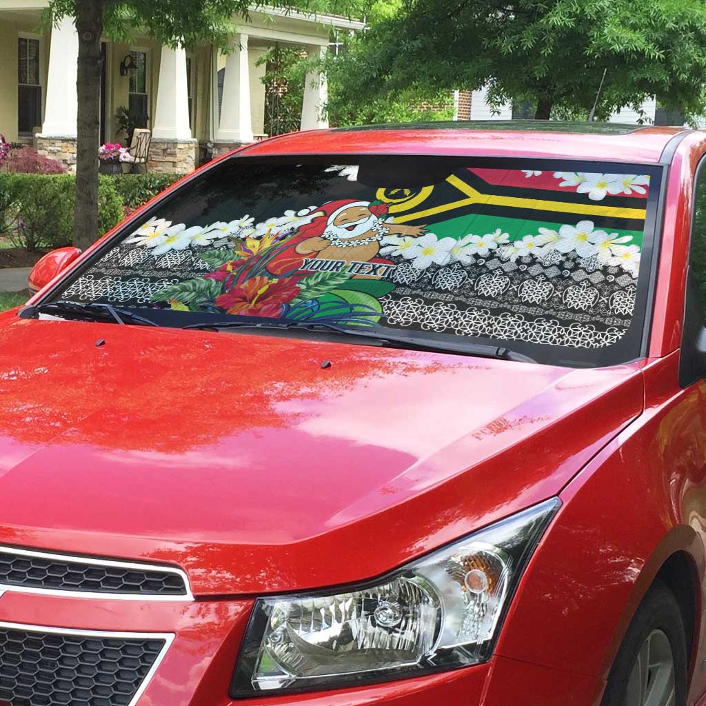 Personalised Vanuatu Joyeux Noel Auto Sun Shade Proud To Be a Ni-Van Sand Drawing Art - Polynesian Pride