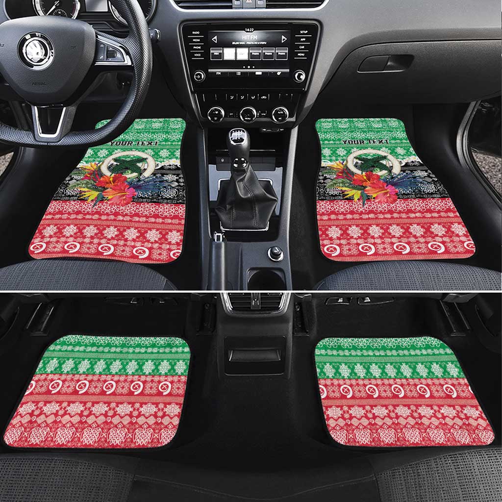 Personalised Vanuatu Joyeux Noel Car Mats Proud To Be a Ni-Van Sand Drawing Art - Polynesian Pride