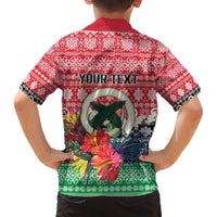 Personalised Vanuatu Joyeux Noel Family Matching Off The Shoulder Long Sleeve Dress and Hawaiian Shirt Proud To Be a Ni-Van Sand Drawing Art LT9 - Polynesian Pride