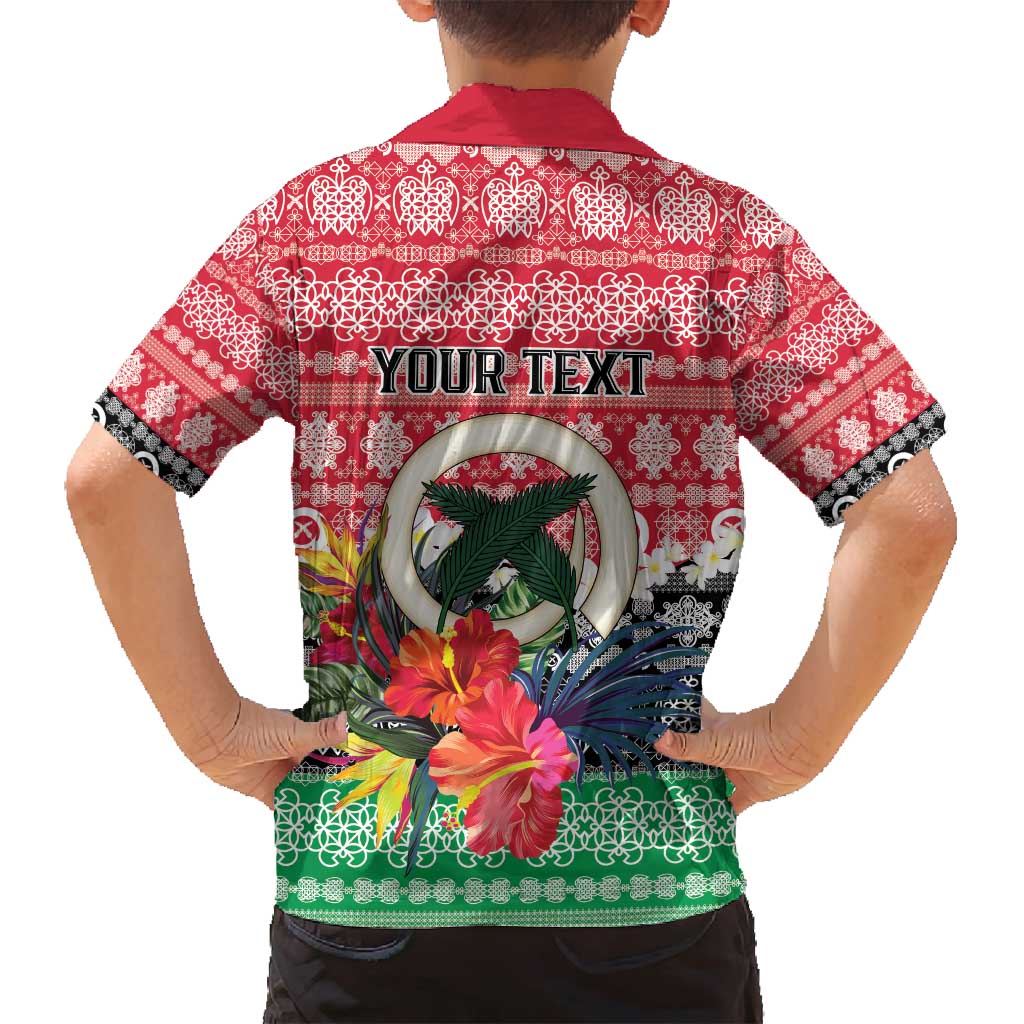 Personalised Vanuatu Joyeux Noel Family Matching Off Shoulder Short Dress and Hawaiian Shirt Proud To Be a Ni-Van Sand Drawing Art LT9 - Polynesian Pride