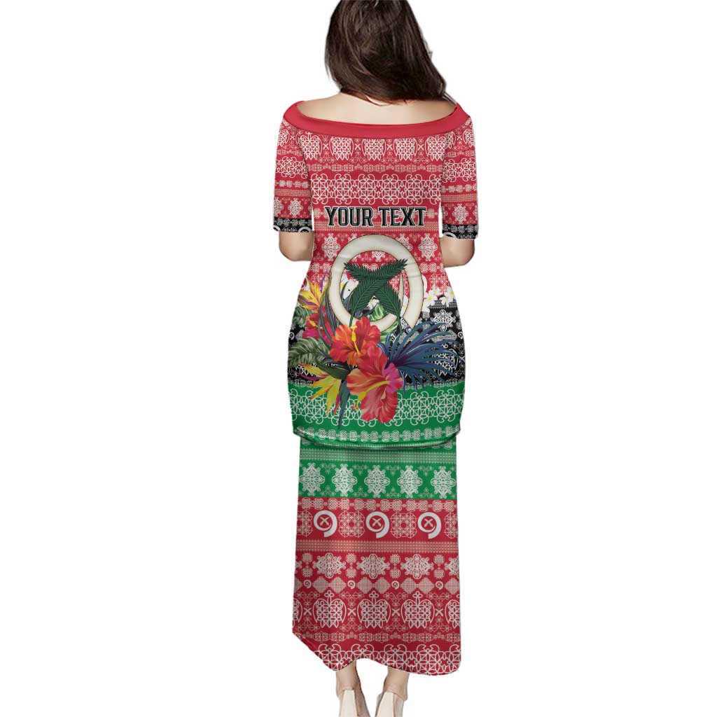Personalised Vanuatu Joyeux Noel Family Matching Puletasi and Hawaiian Shirt Proud To Be a Ni-Van Sand Drawing Art LT9 - Polynesian Pride