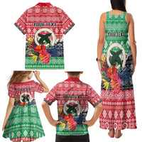 Personalised Vanuatu Joyeux Noel Family Matching Tank Maxi Dress and Hawaiian Shirt Proud To Be a Ni-Van Sand Drawing Art LT9 - Polynesian Pride