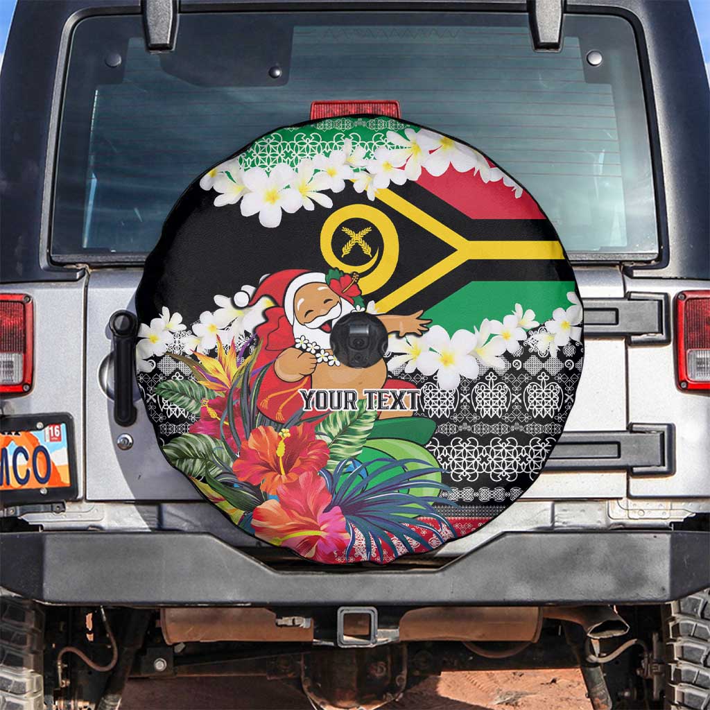 Personalised Vanuatu Joyeux Noel Spare Tire Cover Proud To Be a Ni-Van Sand Drawing Art - Polynesian Pride