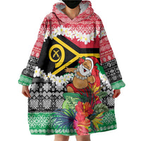 Personalised Vanuatu Joyeux Noel Wearable Blanket Hoodie Proud To Be a Ni-Van Sand Drawing Art LT9 - Polynesian Pride