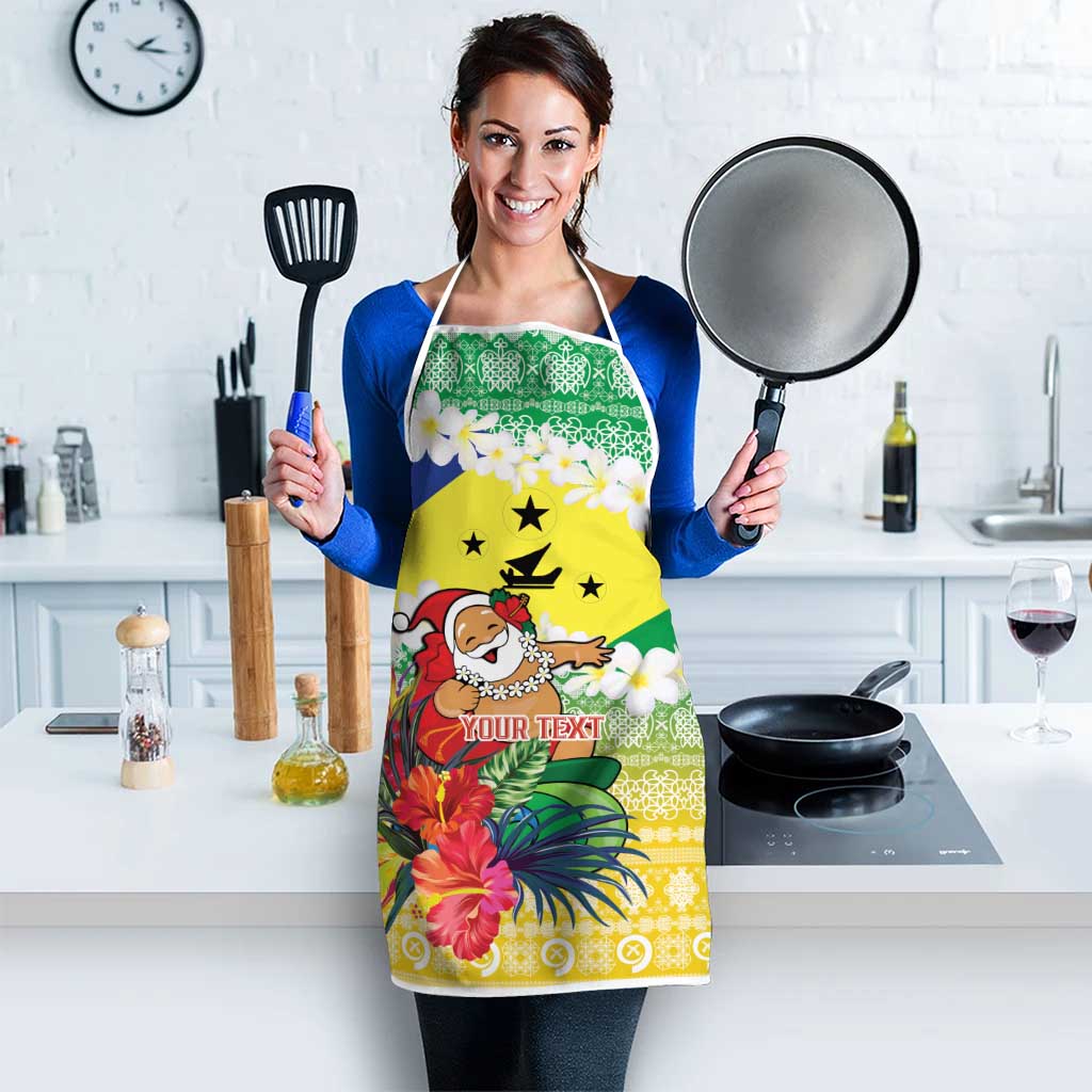 Personalised Malampa Joyeux Noel Apron Proud To Be a Ni-Van Sand Drawing Art - Polynesian Pride