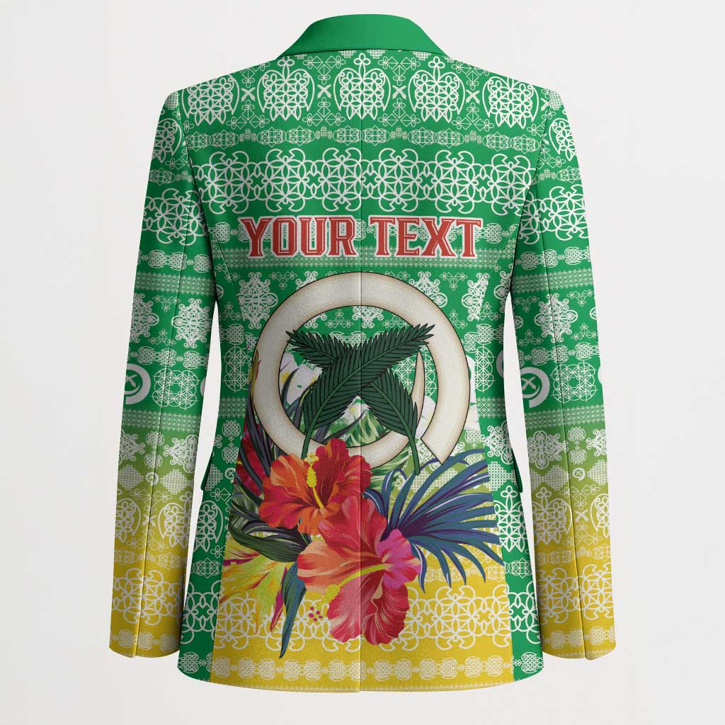 Personalised Malampa Joyeux Noel Blazer Proud To Be a Ni-Van Sand Drawing Art - Polynesian Pride