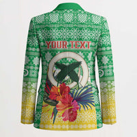 Personalised Malampa Joyeux Noel Blazer Proud To Be a Ni-Van Sand Drawing Art - Polynesian Pride