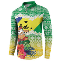 Personalised Malampa Joyeux Noel Button Sweatshirt Proud To Be a Ni-Van Sand Drawing Art - Polynesian Pride