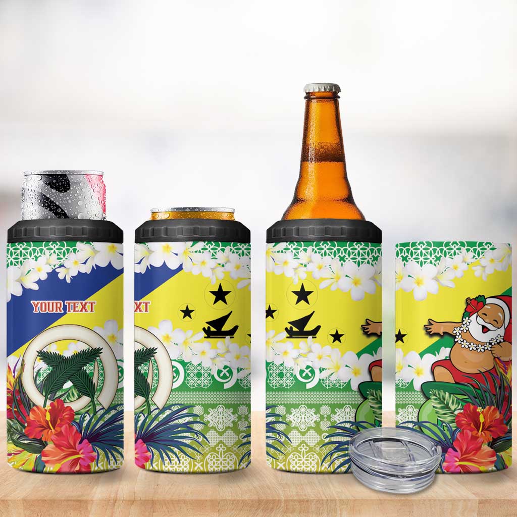 Personalised Malampa Joyeux Noel 4 in 1 Can Cooler Tumbler Proud To Be a Ni-Van Sand Drawing Art LT9 - Polynesian Pride