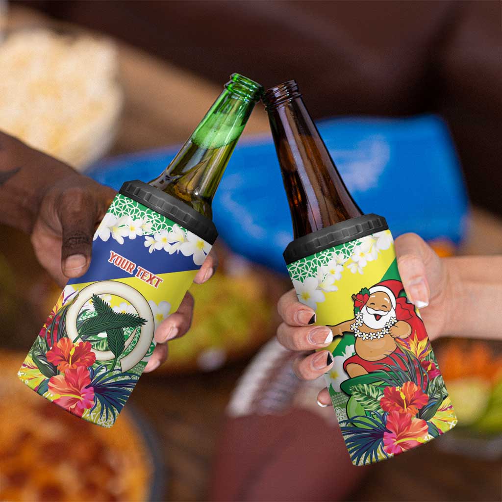 Personalised Malampa Joyeux Noel 4 in 1 Can Cooler Tumbler Proud To Be a Ni-Van Sand Drawing Art LT9 - Polynesian Pride