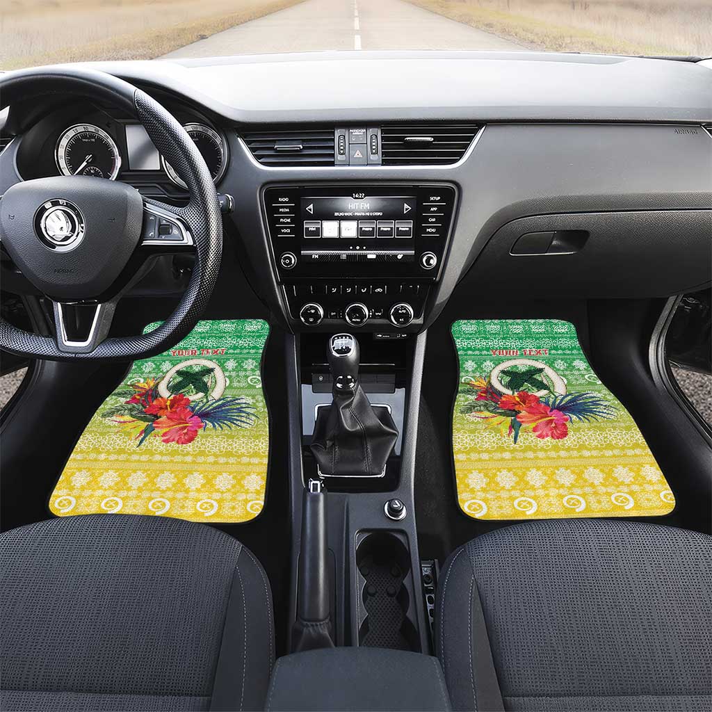 Personalised Malampa Joyeux Noel Car Mats Proud To Be a Ni-Van Sand Drawing Art - Polynesian Pride