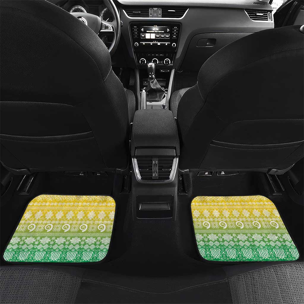 Personalised Malampa Joyeux Noel Car Mats Proud To Be a Ni-Van Sand Drawing Art - Polynesian Pride