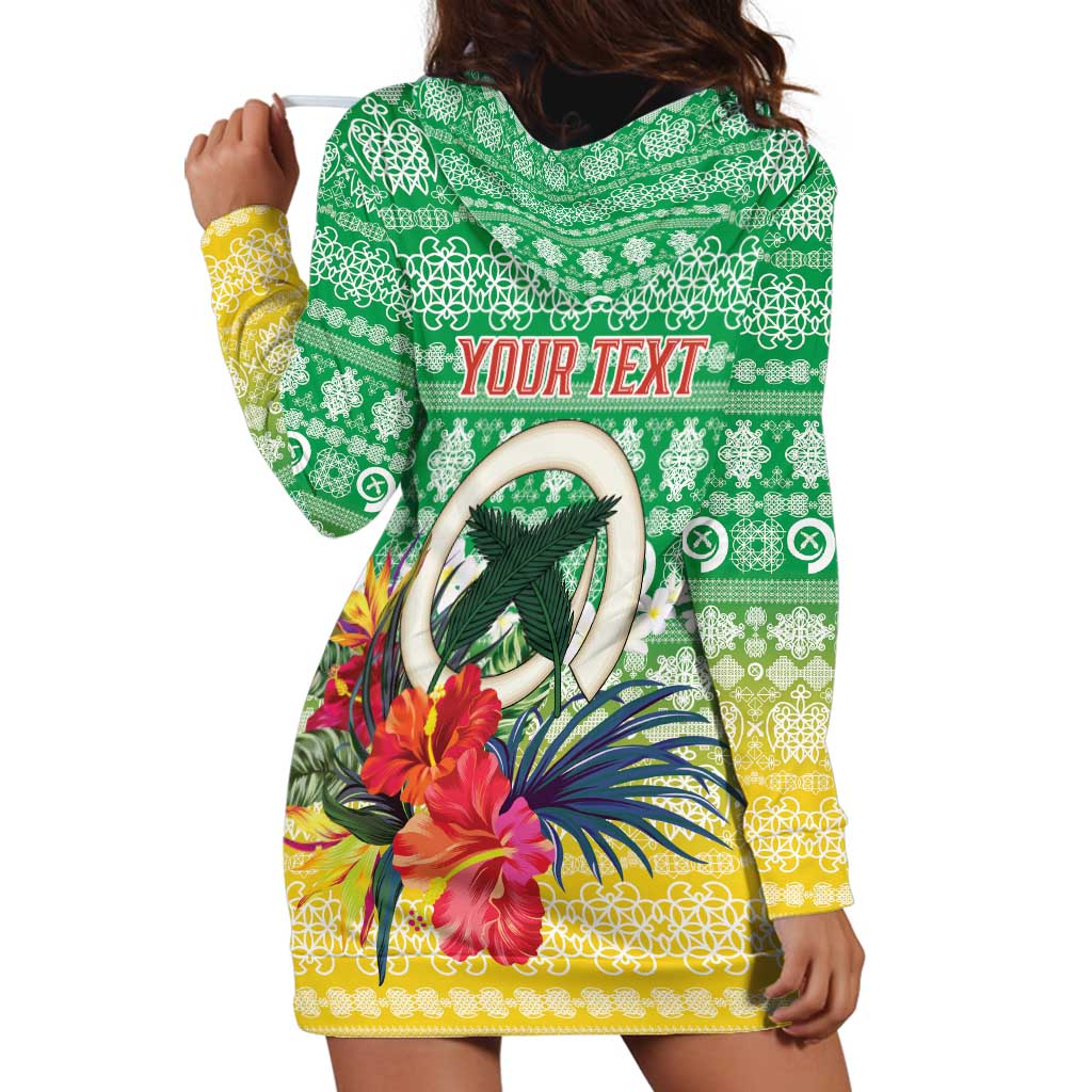 Personalised Malampa Joyeux Noel Hoodie Dress Proud To Be a Ni-Van Sand Drawing Art LT9 - Polynesian Pride