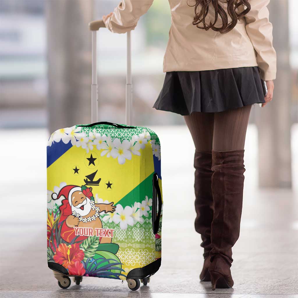 Personalised Malampa Joyeux Noel Luggage Cover Proud To Be a Ni-Van Sand Drawing Art - Polynesian Pride