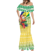Personalised Malampa Joyeux Noel Mermaid Dress Proud To Be a Ni-Van Sand Drawing Art LT9 - Polynesian Pride