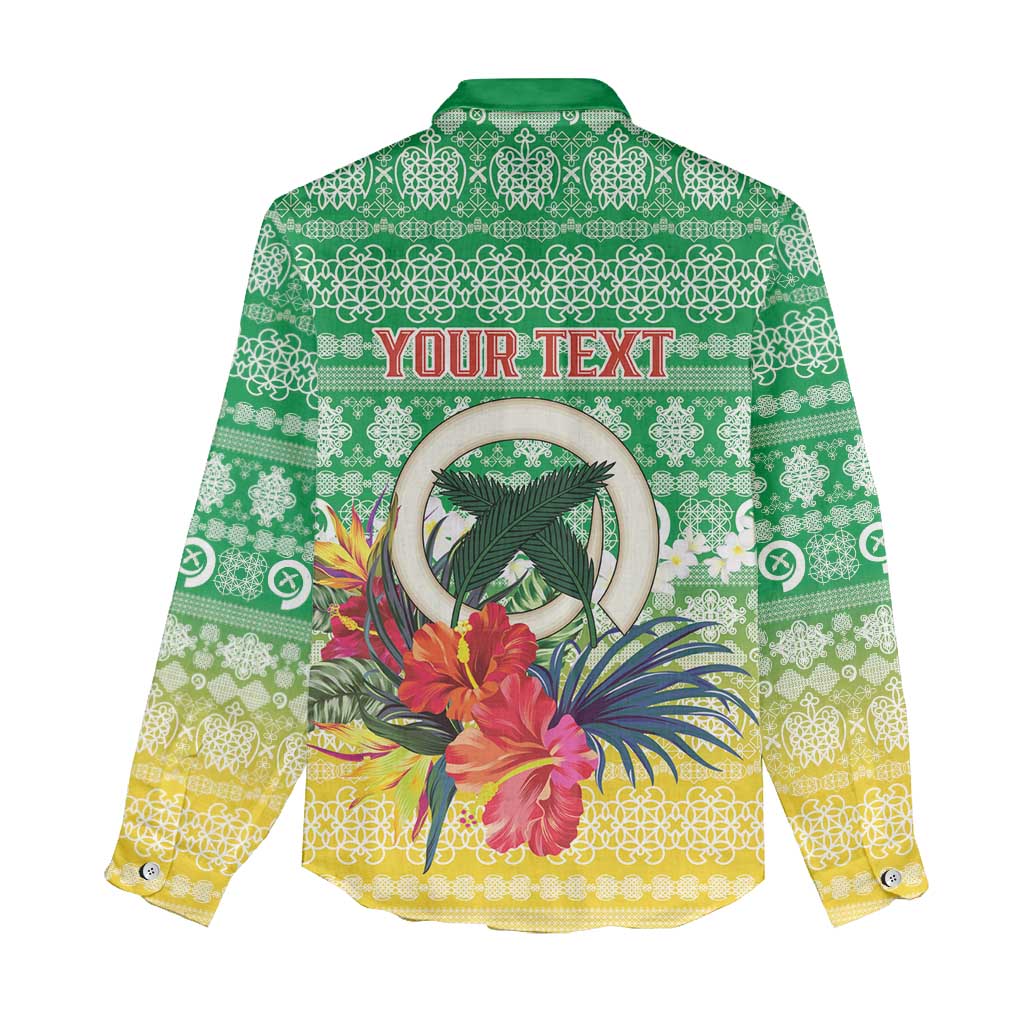 Personalised Malampa Joyeux Noel Women Casual Shirt Proud To Be a Ni-Van Sand Drawing Art LT9 - Polynesian Pride
