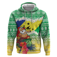 Personalised Malampa Joyeux Noel Zip Hoodie Proud To Be a Ni-Van Sand Drawing Art - Polynesian Pride