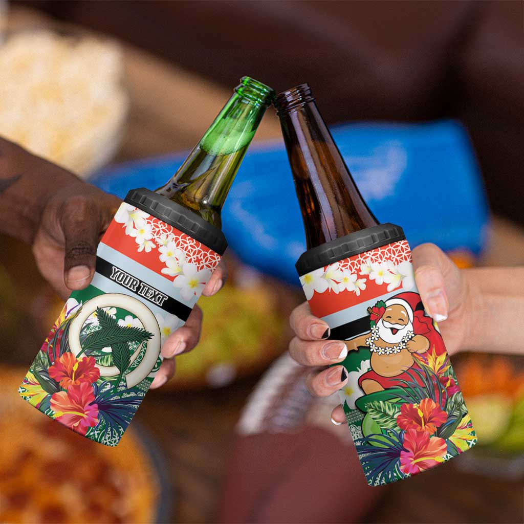 Personalised Penama Joyeux Noel 4 in 1 Can Cooler Tumbler Proud To Be a Ni-Van Sand Drawing Art LT9 - Polynesian Pride