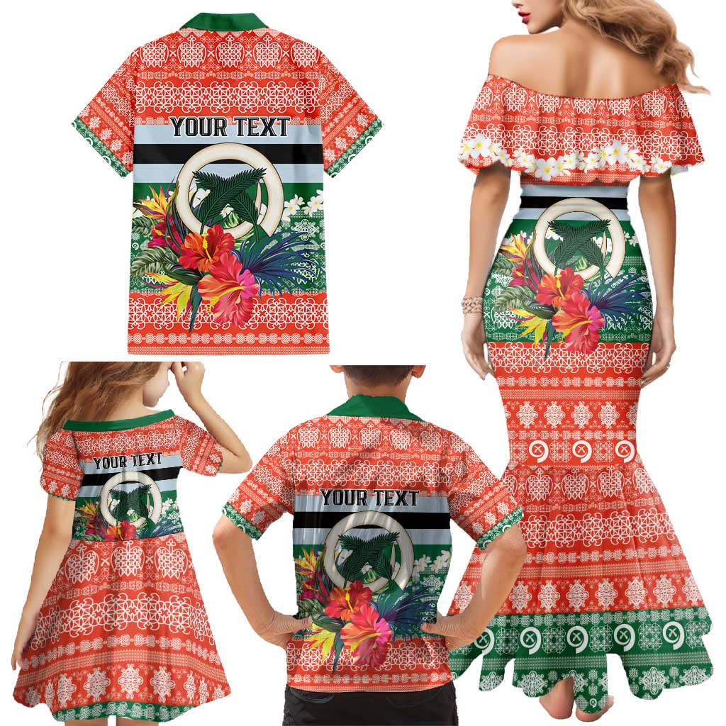 Personalised Penama Joyeux Noel Family Matching Mermaid Dress and Hawaiian Shirt Proud To Be a Ni-Van Sand Drawing Art LT9 - Polynesian Pride