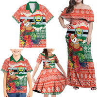 Personalised Penama Joyeux Noel Family Matching Off Shoulder Maxi Dress and Hawaiian Shirt Proud To Be a Ni-Van Sand Drawing Art LT9 - Polynesian Pride
