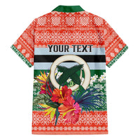 Personalised Penama Joyeux Noel Family Matching Off Shoulder Maxi Dress and Hawaiian Shirt Proud To Be a Ni-Van Sand Drawing Art LT9 - Polynesian Pride
