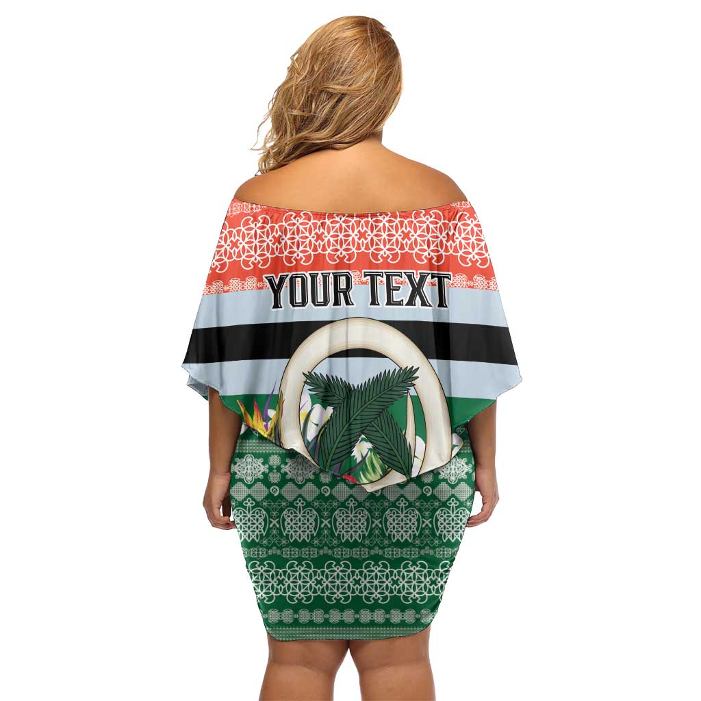 Personalised Penama Joyeux Noel Family Matching Off Shoulder Short Dress and Hawaiian Shirt Proud To Be a Ni-Van Sand Drawing Art LT9 - Polynesian Pride