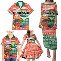 Personalised Penama Joyeux Noel Family Matching Puletasi and Hawaiian Shirt Proud To Be a Ni-Van Sand Drawing Art LT9 - Polynesian Pride