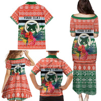 Personalised Penama Joyeux Noel Family Matching Puletasi and Hawaiian Shirt Proud To Be a Ni-Van Sand Drawing Art LT9 - Polynesian Pride