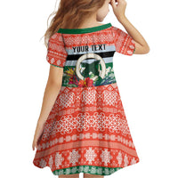 Personalised Penama Joyeux Noel Family Matching Short Sleeve Bodycon Dress and Hawaiian Shirt Proud To Be a Ni-Van Sand Drawing Art LT9 - Polynesian Pride