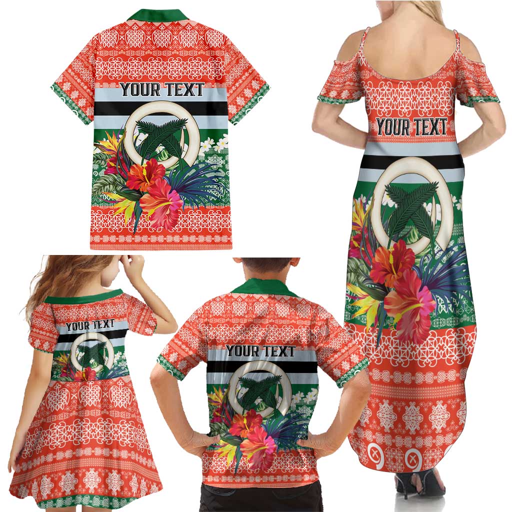 Personalised Penama Joyeux Noel Family Matching Summer Maxi Dress and Hawaiian Shirt Proud To Be a Ni-Van Sand Drawing Art LT9 - Polynesian Pride