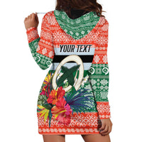 Personalised Penama Joyeux Noel Hoodie Dress Proud To Be a Ni-Van Sand Drawing Art LT9 - Polynesian Pride